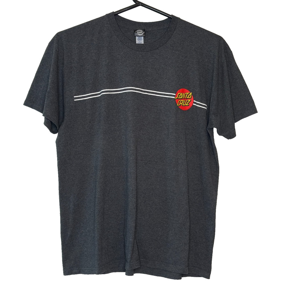 The Original Santa Cruz Skateboards TShirt Mens 2XL Gray Graphic Print Skater